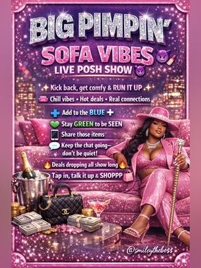 Big Pimpin' Sofa Vibes Live Posh Show Party Poster - Pink